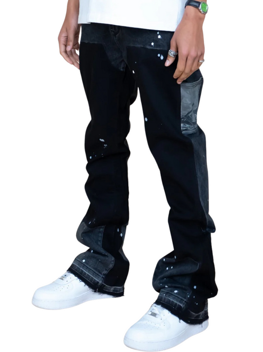 Camo Pocket Flared Jeans